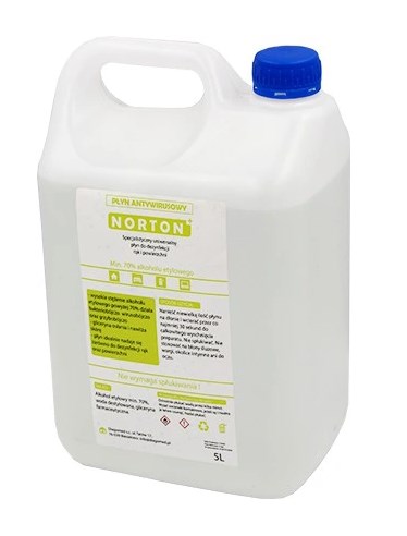 Norton Płyn do dezynfekcji powierzchni antybaktery 70% 5L